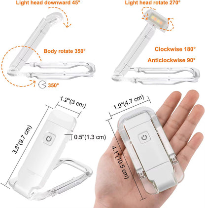 LED USB Rechargeable Book Light Reading Light Eye Protection